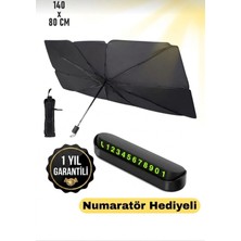 Empressco 1yıl Garantili Tüm Araçlar Için Araba Ön Cam Uyumlu Güneşlik Katlanabilir Siyah 1 Kalite