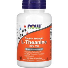 Now Foods  Double Strength L-Theanine Inositol 200 Mg 120 Veg Capsul.abd Menşei.51.