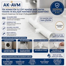 Ak Avm Tek Çatallı Lavabo Gideri Makine Çıkışlı Esnek Lavabo Sifonu Gider Borusu