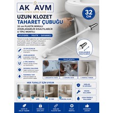 Ak Avm Uzun Klozet Taharet Çubuğu 32 cm Ayarlanabilir Kısaltılabilir U Tipi Montaj Aparatı