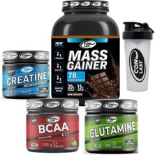 Conlast Güç ve Hacim Paketi Mass GAINER2000G/CREATINE 120G/GLUTAMINE 120G/BCAA 120G Hediye Shaker