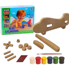 Kumtoys Ilk Uçağim Ahşap Boyama Seti 3 Yaş+