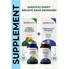 Nutrinorma Avantajlı Ikili Destek Paketi | Enginar, Devedikeni, Karahindiba 90 Tablet + Magnezyum Kompleks 60 Tablet | Günlük Beslenmeye Ekonomik Destek