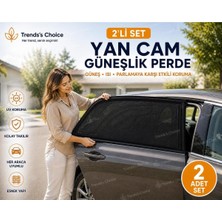 Empressco 2 Adet Araç Yan Cam Güneşlik Perde | Uv Korumalı Esnek Oto Cam Gölgelik Oto Yan Cam Perde