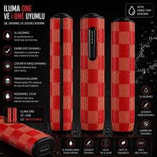 Zigver Iqos Iluma One Uyumlu Kılıf Kareli Orange Kılıf