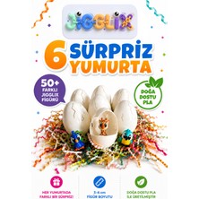 Jigglix 6'lı Sürpriz Yumurta Seti - Koleksiyonluk Mini Hayvan Figürleri Sürpriz Oyuncak Kutusu