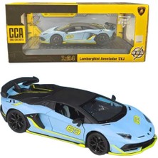 CCA Lamborghini Aventador Svj Metal Model Araba 1:24 Sesli Işıklı Açılır Kapılı