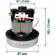 Litobel Fantom Pratic-S P 1200 Model ile Uyumlu Elektrikli Süpürge Motoru