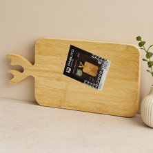 Enco Store Ahşap Bambu Kesim Panosu 22X36 cm (Geyik Boynuz Saplı)