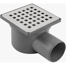Vivus Paslanmaz Krom Izgaralı Yer Süzgeci Yer Sifonu 10*10CM