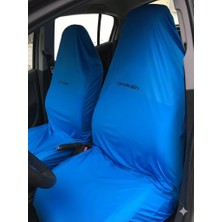 TeknoKapsül Likralı Kumaş Servis Kılıfı Ön 2'li Citroen Yazılı Mavi