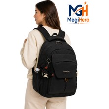 MegiHero Günlük Sırt Çantası Unisex Çok Bölmeli Okul Çantası 2601