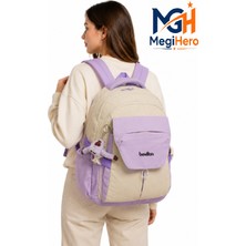 MegiHero Günlük Sırt Çantası Unisex Çok Bölmeli Okul Çantası 2601