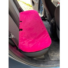 TeknoKapsül Yumuşak Tüylü Peluş Serme Oto Koltuk Koruyucu Minder Arka Fuşya Pembe