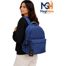 MegiHero 2200 Suya Dayanıklı Okul Çantası Unisex Okul Sırt Çantası Lacivert