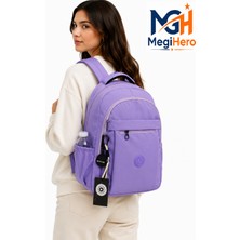 MegiHero Günlük Okul Sırt Çantası Suya Dayanıklı Unisex Okul Çantası 2300 Lila