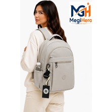 MegiHero Günlük Okul Sırt Çantası Suya Dayanıklı Unisex Okul Çantası 2300 Bej