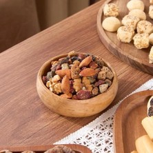 Doğal Kayın Ağacı Ahşap Çerezlik ve Sosluk Seti, El Yapımı, Kimyasalsız, Gıdaya Uygun, 4'lü Paket (Açık Renk)