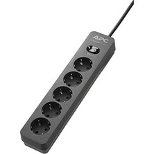 Schneider Apc PME5B-GR 918 Joule Anahtarlı 5'li 1.5 M Akım Korumalı Priz, Siyah