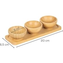4 Parça Bambu Sosluk, Çerezlik, Kahvaltılık