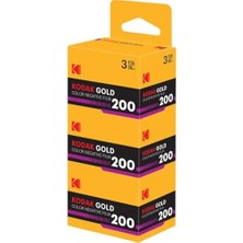 GOLD200 35MM 36 Poz Renkli Negatif Analog Fotoğraf Filmi 3'lü Paket (135) Iso 200 Gün Işığı Retro 1980S