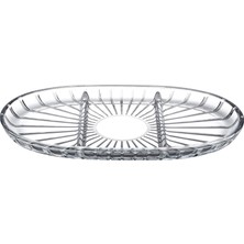 Elegant Bölmeli Oval Tabak 163X278 mm 000-SEFFAF 1 Ofset Hediyelik Kutu 6 Paşabahce