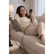 2ADET x 2metre USB A-Type C Kablo Seti, 3.1A Hızlı Şarj, Siyah/antrasit Metal, Remorax (2AD x 2metre Siyah)