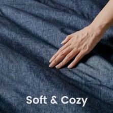 Comfort Spaces King Yorgan Seti - 3 Adet (1 Mikrofiber Yorgan ve 2 Kılıf) Çiftlik Evi Yatak Yorganı Tüm Mevsimler Için Boho Nevresim Takımı, Hafif Katı Yatak Yorgan Takımları, King/cal King, Lacivert