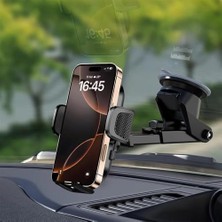 Otomatik Klipsli Araba Telefon Tutucu Cam ve Torpido Için Yüksek Kalite Yapışkan, Ayarlanabilir Yükseklik ve Yakınlık Ergonomik Tasarım