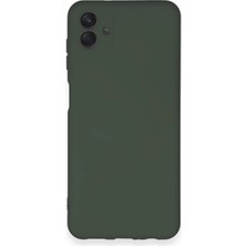 Magicool Samsung Galaxy A04 Kılıf Nano Içi Kadife Silikon - Koyu Yeşil