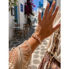 Gmn Collection Yeni Sezon Yeni Seri Summer Fashion Kristal Taşlı Porselen Parlak Lastikli Trend Bilezik