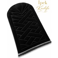 Yüsrina Home Yüsrina Ipek Kadife 1.5 cm Süngerli, Özel Nakış Detaylı Namazlık, Ortopedik Seccade + Çanta
