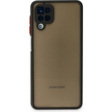 TKÇ Mey Ithalat®  Samsung Galaxy A12 Kılıf Montreal Silikon Kapak - Siyah