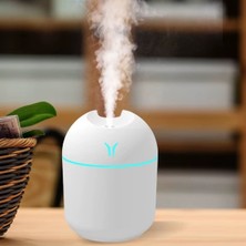 TeknoKapsül Işıklı Kuru Havayı Azaltan ve Aromaterapi Deneyimi Sunan Hava ve Oda Nemlendirici 220 ml 8X8X10CM (5643)