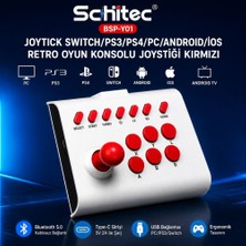 Schitec BSP-Y01 Joystick Switch/ps3/ps4/pc/android/ios Mf/tv Retro Oyun Konsolu Joystiği Kırmızı