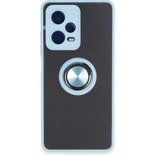 Magicool Xiaomi Redmi Note 12 5g Kılıf Montreal Yüzüklü Silikon Kapak - Buz Mavi