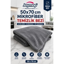 JOYMOP 50X70 cm Mega Boy Mikrofiber Temizlik Bezi – Ultra Emici, Tüy ve Iz Bırakmaz – Yüksek Emici Gri Zemin Temizlik