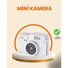 Hace Bazaar Kompakt Mini Kamera Retro Tasarım 128GB Hafıza 1080P Video