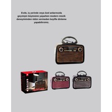 Ototechparca Bluetooth’lu LED Işıklı Nostaljik Müzik Kutusu – Ahşap Dokulu, Vintage Tasarım ve Yüksek