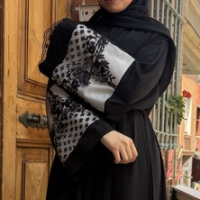 Zeynep Uyanık Asel Dantel Detaylı Dökümlü Mevlana Model Ferace