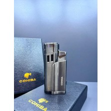 Cohiba 4 Torch Pürmüz Alevli Puro Delicili Rüzgara Dayanıklı Profesyonel Çelik Çakmak