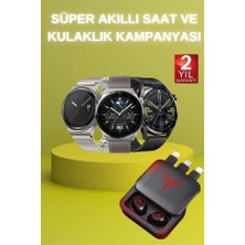 Ototechparca Ucuz Kaliteli Akıllı Saat ve Powerbank Bluetooth Kulaklık 5.1 Stereo Anc Özelliği