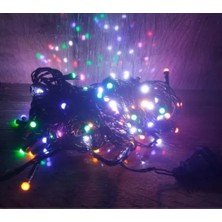TeknoKapsül 10M 100 LED Damla Uçlu Rgb Işık Siyah Kablo