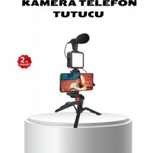Hace Bazaar Video Çekim Kiti Tripod LED Işık Harici Mikrofon ve Bluetooth Kumanda Seti