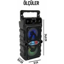 Ototechparca Büyük Boy Bluetooth Hoparlör Çoklu Bağlantı Çift Çıkışlı Taşınabilir Kesintisiz