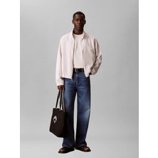 Calvin Klein Erkek Krem Calvin Klein Ls Lınen Harrıngton, Gna, M Krem Erkek Ceket