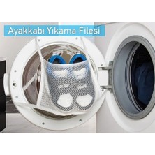 TeknoKapsül Hassas Çamaşır - Ayakkabı Yıkama Filesi Kapak Bağlamalı 35 x 20 cm