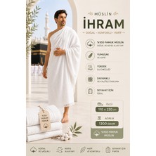 Luna Sacra %100 Müslin Ince 110X220 cm 1300 Gram Yetişkin Hac Umre Ihramı