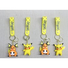 TeknoKapsül Pikachu Raichu Silikon Anahtarlık