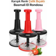 Empressco Karışık Renk Çelik Bıçaklı Basmalı El Rondosu